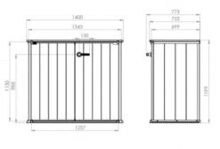 Coffre De Jardin 139,5x120x77cm -Pas Cher Intergardshop Magasin patio store new handle