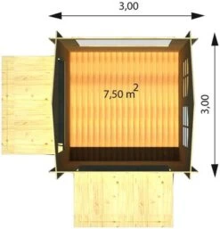 Kiosque En Bois 3x3m -Pas Cher Intergardshop Magasin plattegrond kiosk