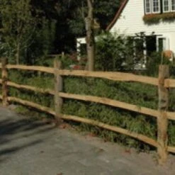 Clôture Chataignier Post And Rail 200x300cm