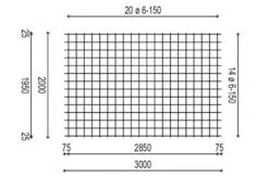 Treillis Soudé 2x3m 6/150mm -Pas Cher Intergardshop Magasin qs188a