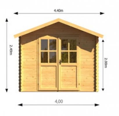 Abri De Jardin En Bois Redbridge 4x3m 2 Abri De Jardin En Bois Redbridge 4x3m – Image 2