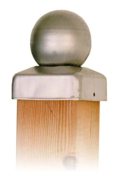 Chapeau De Poteau Boule Inox 91mm