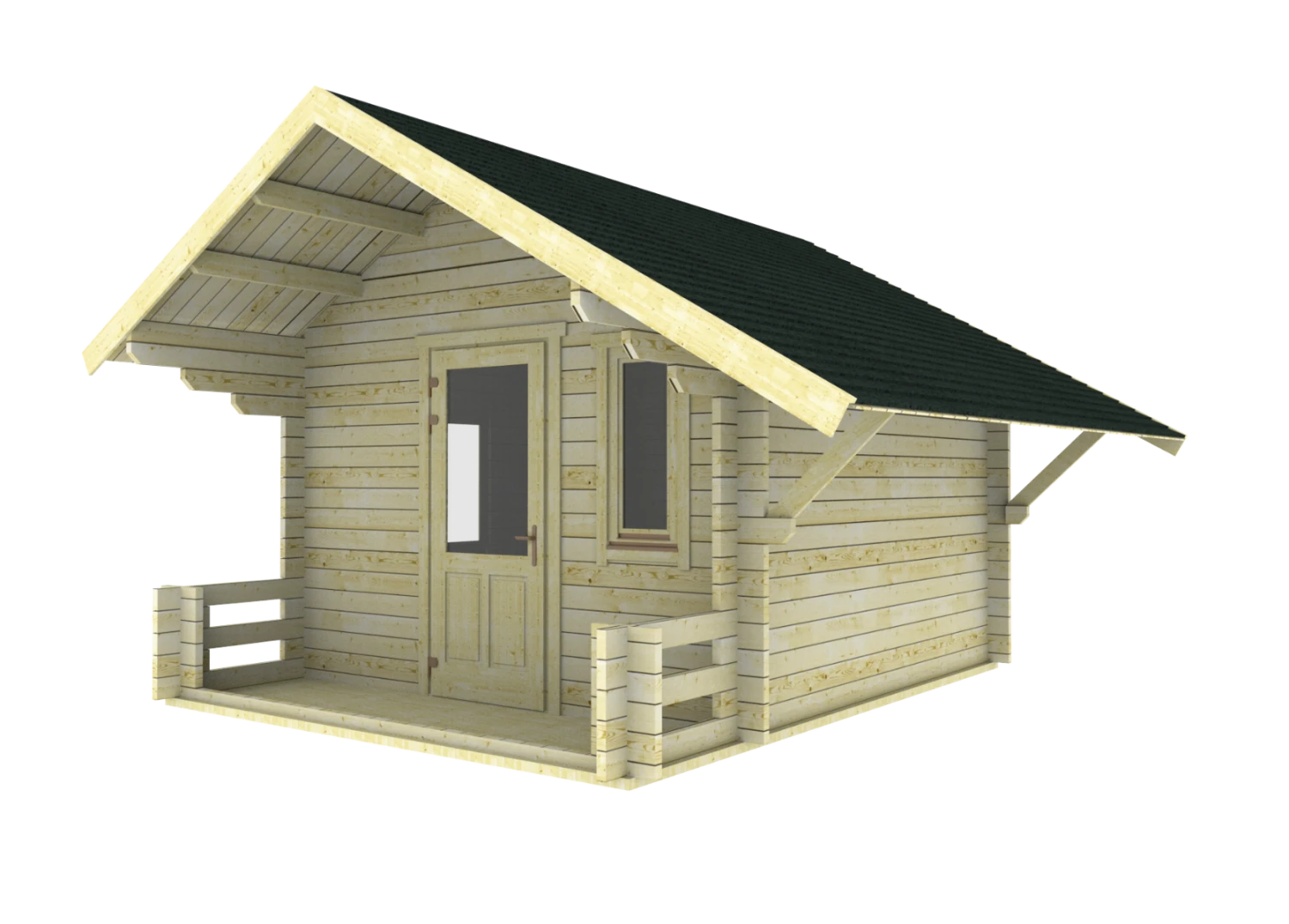 Cabane Maison En Bois Göteborg 3.66x3.66m (50mm) 3 Cabane Maison En Bois Göteborg 3.66x3.66m (50mm) – Image 3