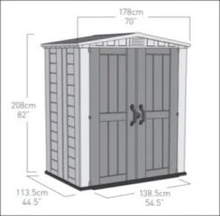 Abri De Jardin En Résine 178x113x208cm