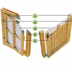 Kiosque En Bois 3x3m -Pas Cher Intergardshop Magasin tuinhuisje ramen en deuren technische tekening 2 1