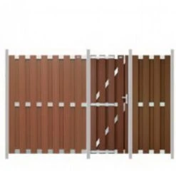 Clôture En Composite Aluminium 180x180cm -Pas Cher Intergardshop Magasin tuinschermen composiet bruin