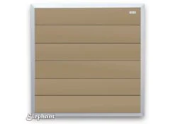 Cloture Composite Panneau 180x180cm -Pas Cher Intergardshop Magasin wpc forte scherm alu kader lichtbruin 180x180